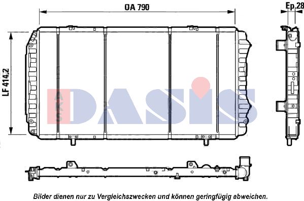 AKS DASIS Jäähdytin,moottorin jäähdytys 080065N